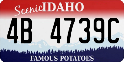 ID license plate 4B4739C