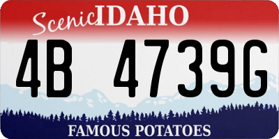 ID license plate 4B4739G