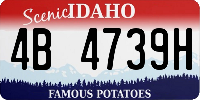 ID license plate 4B4739H