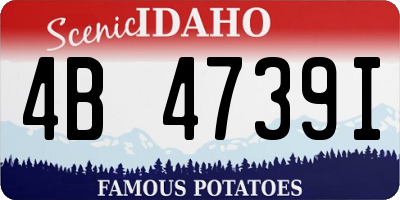 ID license plate 4B4739I