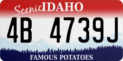 ID license plate 4B4739J