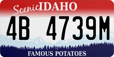 ID license plate 4B4739M