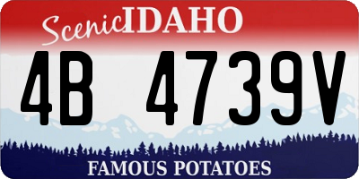 ID license plate 4B4739V