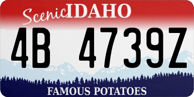 ID license plate 4B4739Z
