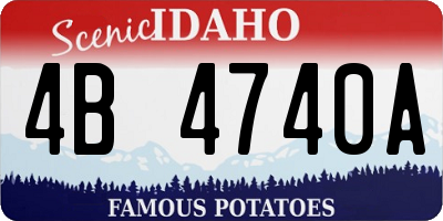 ID license plate 4B4740A