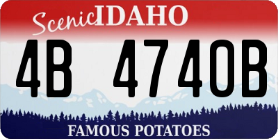 ID license plate 4B4740B