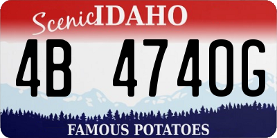 ID license plate 4B4740G