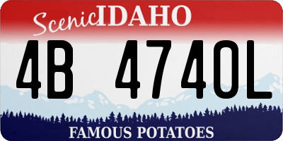 ID license plate 4B4740L
