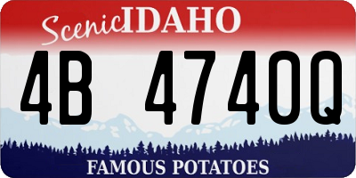 ID license plate 4B4740Q