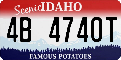 ID license plate 4B4740T