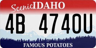 ID license plate 4B4740U