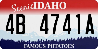 ID license plate 4B4741A