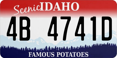 ID license plate 4B4741D