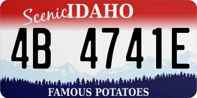 ID license plate 4B4741E
