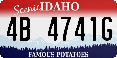 ID license plate 4B4741G