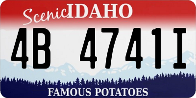 ID license plate 4B4741I