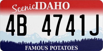 ID license plate 4B4741J