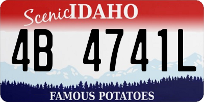 ID license plate 4B4741L