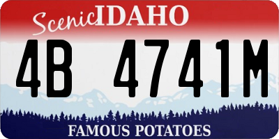 ID license plate 4B4741M