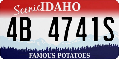 ID license plate 4B4741S