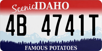 ID license plate 4B4741T