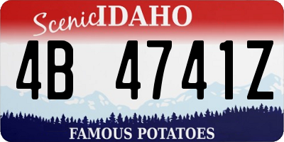 ID license plate 4B4741Z