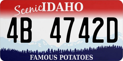 ID license plate 4B4742D