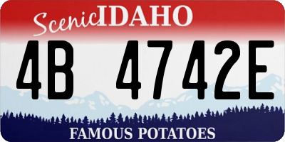 ID license plate 4B4742E