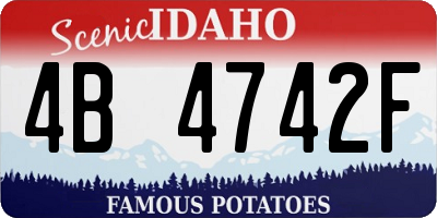 ID license plate 4B4742F