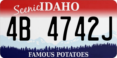 ID license plate 4B4742J