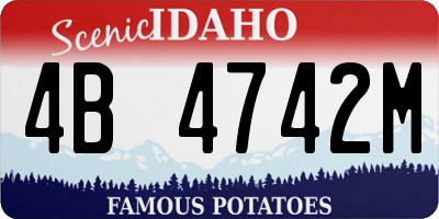 ID license plate 4B4742M