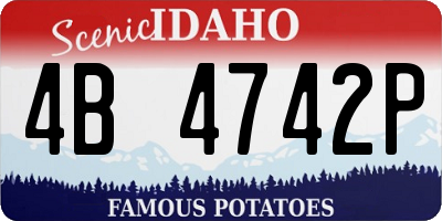 ID license plate 4B4742P
