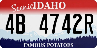 ID license plate 4B4742R