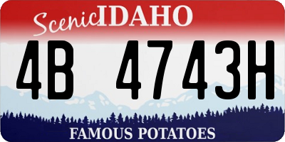 ID license plate 4B4743H