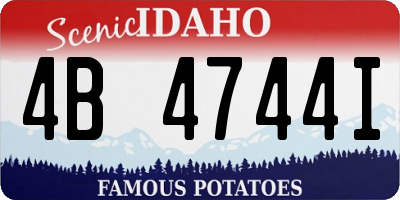 ID license plate 4B4744I