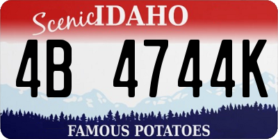 ID license plate 4B4744K