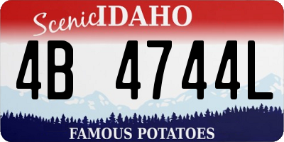 ID license plate 4B4744L