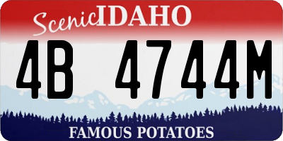 ID license plate 4B4744M