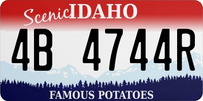 ID license plate 4B4744R