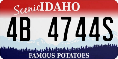 ID license plate 4B4744S