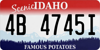 ID license plate 4B4745I