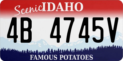ID license plate 4B4745V