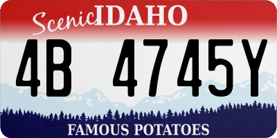 ID license plate 4B4745Y