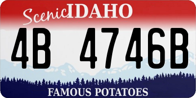 ID license plate 4B4746B