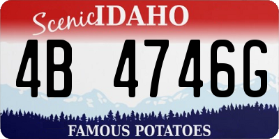 ID license plate 4B4746G