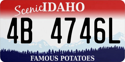ID license plate 4B4746L
