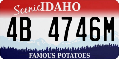 ID license plate 4B4746M