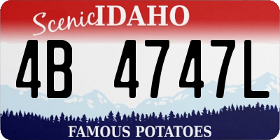 ID license plate 4B4747L