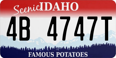 ID license plate 4B4747T