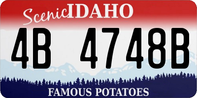 ID license plate 4B4748B